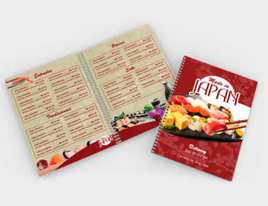 Cardápio Wire-o com 10 Páginas em PVC 0,5mm Cristal Frente e Verso 21,5x29cm - 4x4 - 5 unid