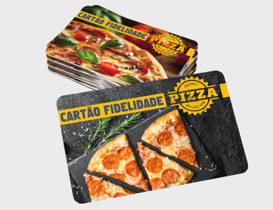 Cartão Fidelidade com Arte Variável em PVC 0,76mm Cristal Frente e Verso Fosco 8,5x5,4cm - 4x1 - 1 unid