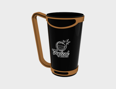 Copo Twister com Alça Removível 575ml - 1 Cor de Impressão - 1x1 - 50 unid