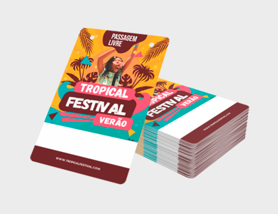 Credencial com Dois Furos Supremo 300g Sem Verniz 10x15 cm - 4x4 - 25 unid