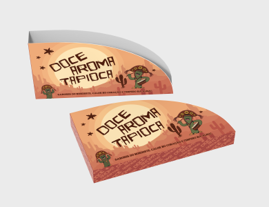 Embalagem Tapioca Papel Alimentício 270g com Película Antigordura 15x2x8cm - 4x0 - 50 unid