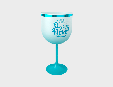 Taça de GIN Degradê com Borda Metalizada 650ml - 1 Cor de Impressão - 1x1 - 500 unid
